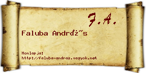 Faluba András névjegykártya